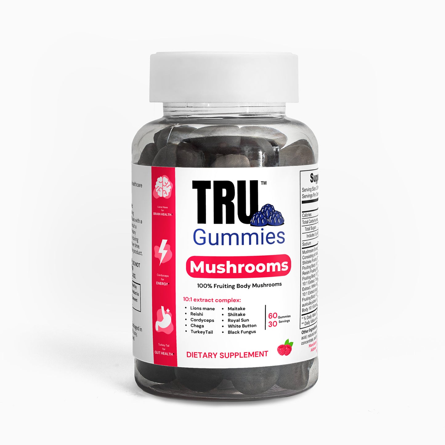 Mushroom Gummies Raspberry Flavor