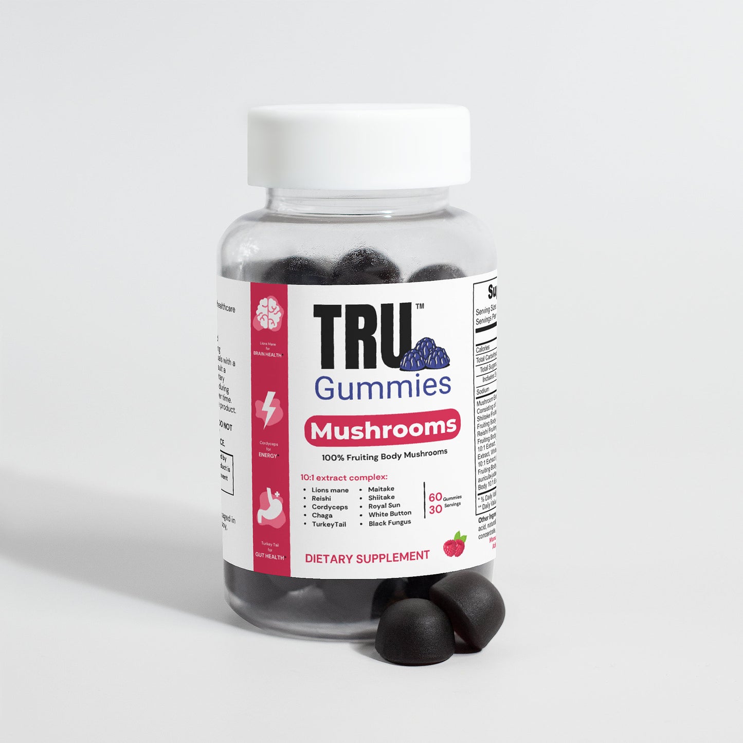 Mushroom Gummies Raspberry Flavor