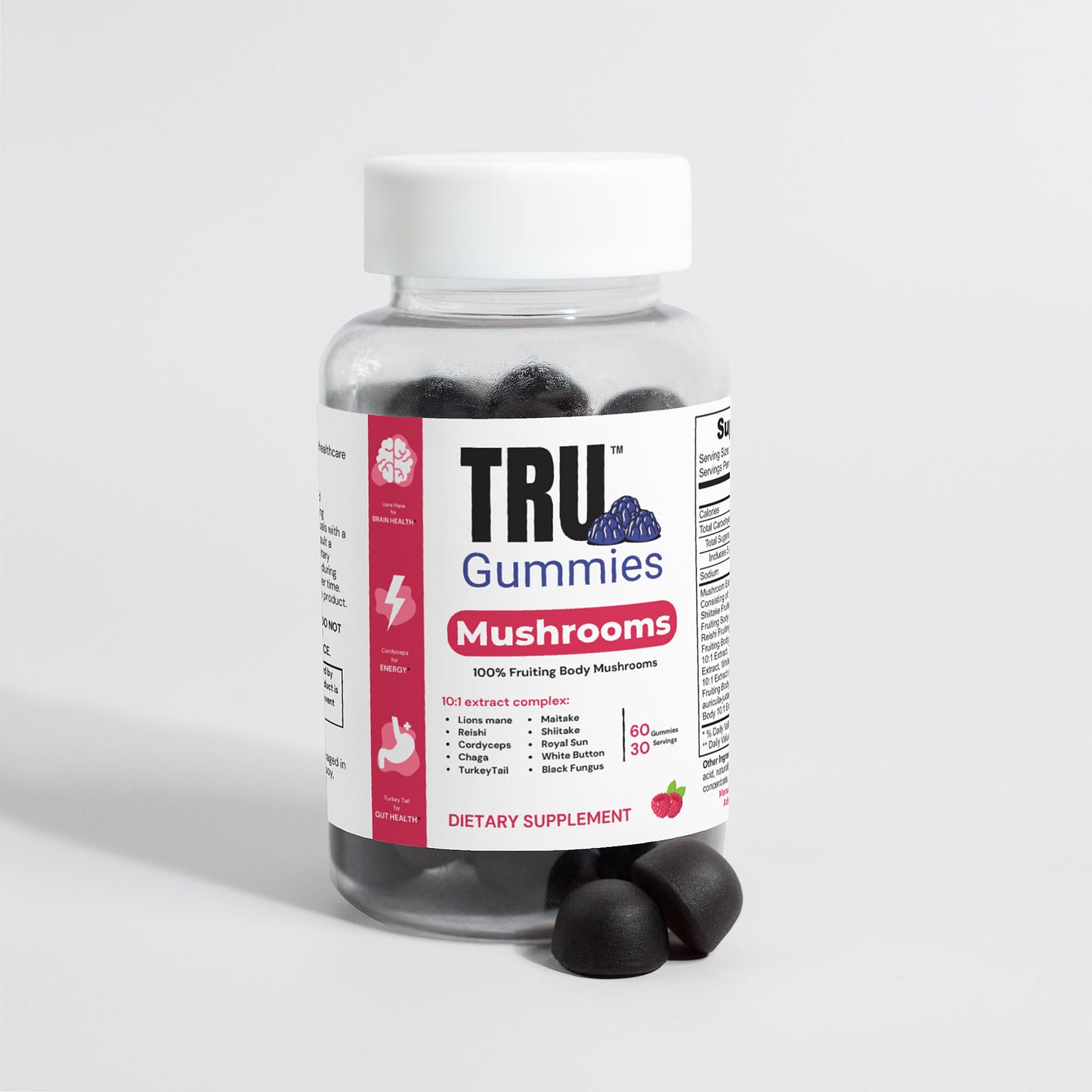 Mushroom Gummies Raspberry Flavor