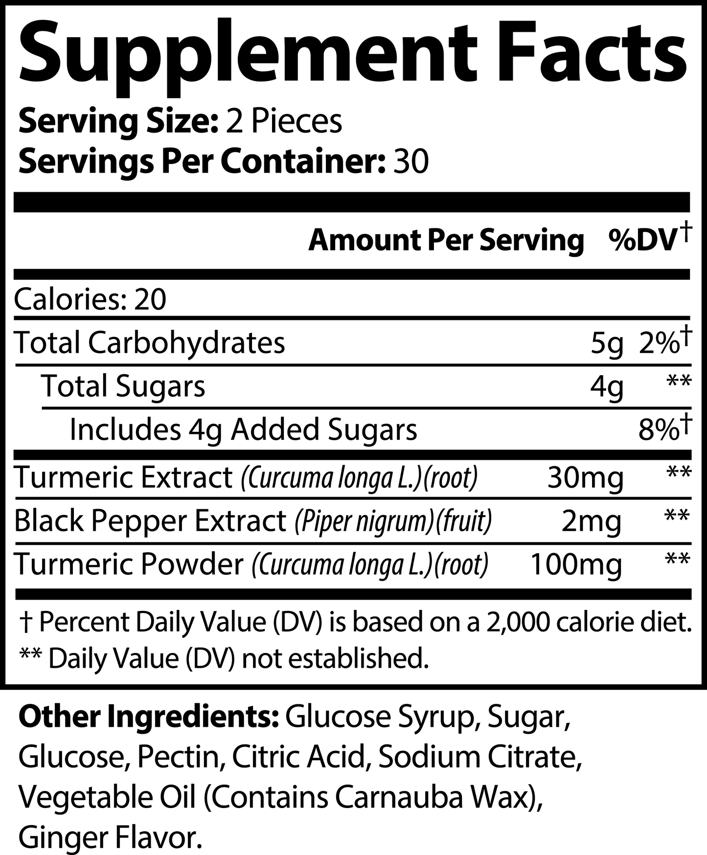 Turmeric Gummies Ginger Flavor